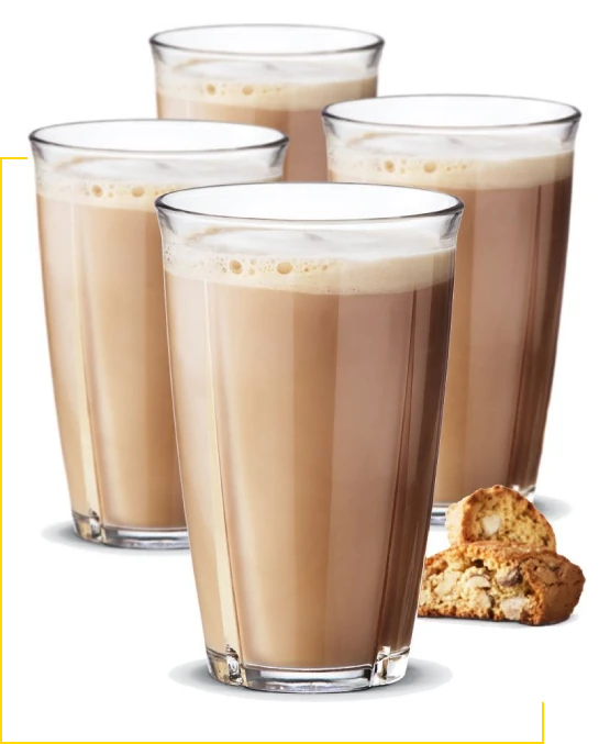 Chicchi di caffè freschi, l'ingrediente chiave di Cappuccino MCT per l'energia