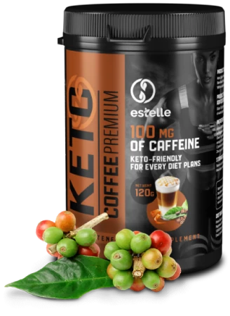 Immagine frontale di Keto Coffee Premium, prodotto per un dimagrimento efficace e la chetosi.